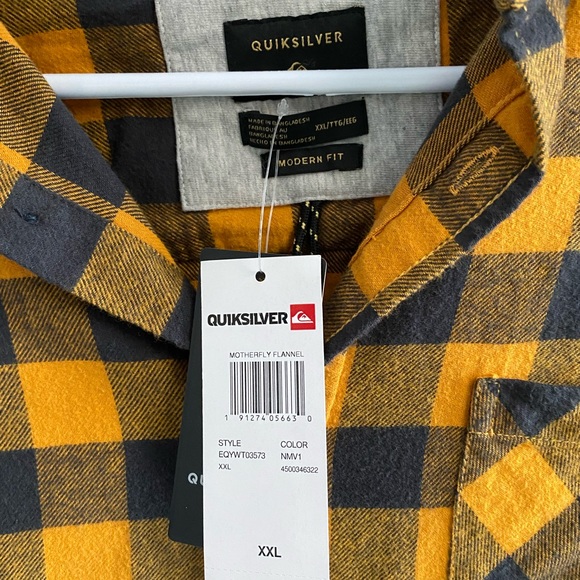 Quicksilver Mens Flannel 2XL - Picture 3 of 3